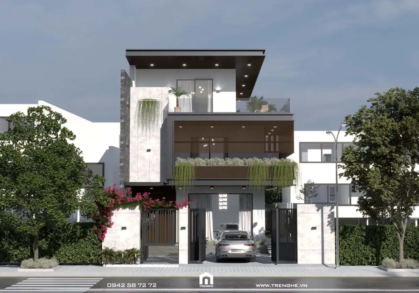 H’ Villa | Biệt thự 3 tầng hiện đại toát lên sự mạnh mẽ và sắc nét