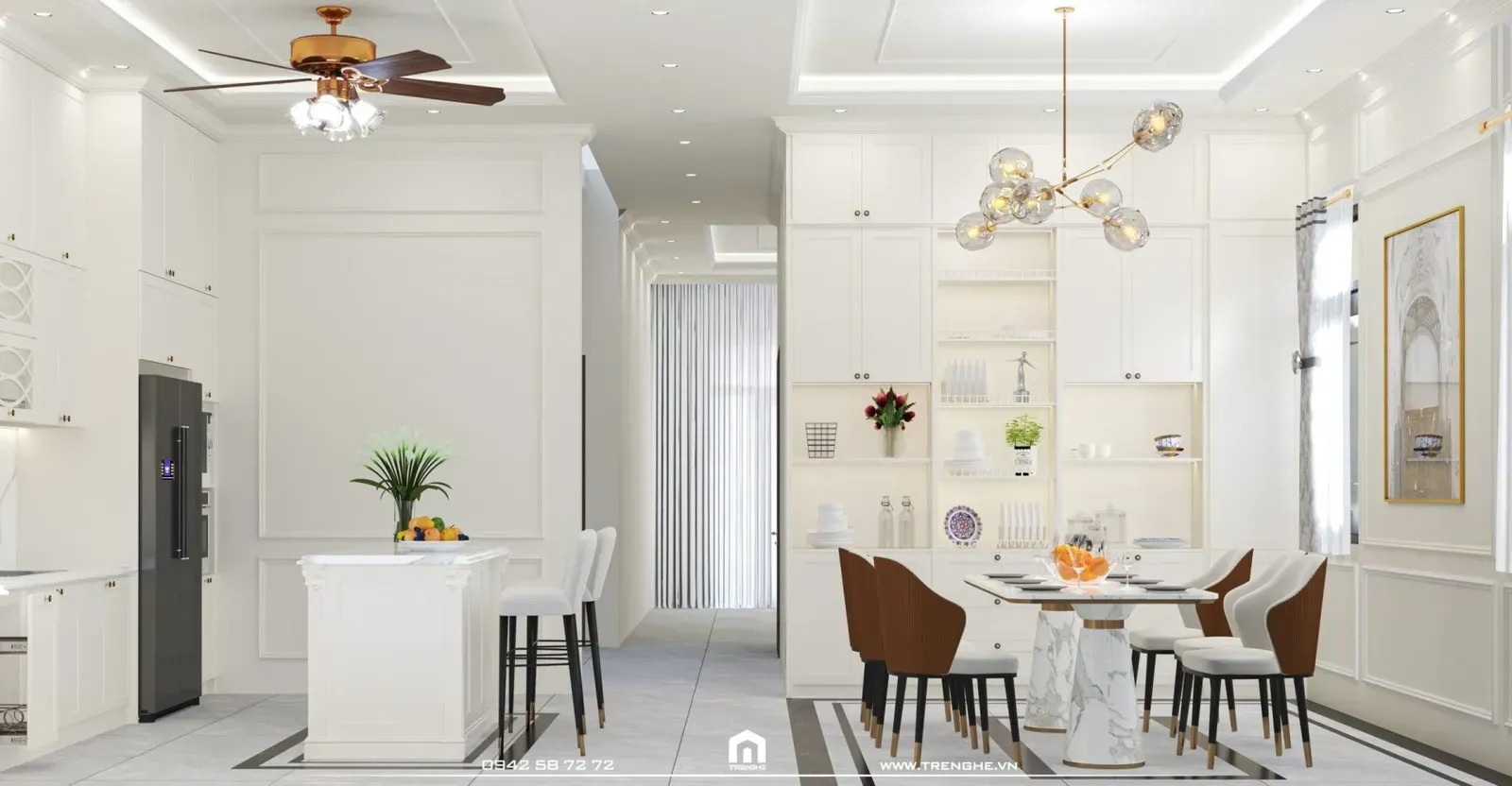 H’ Villa | Biệt thự 2 tầng Tân cổ điển cho đại gia đình 3 thế hệ