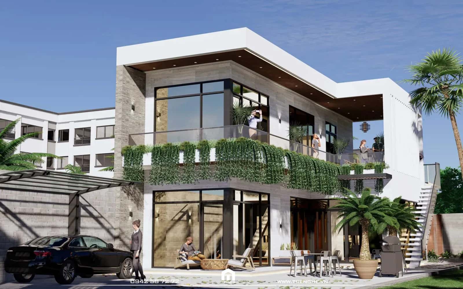 D’ House | Nhà phố 2 mặt tiền lưng tựa bờ sông thanh bình và trong trẻo