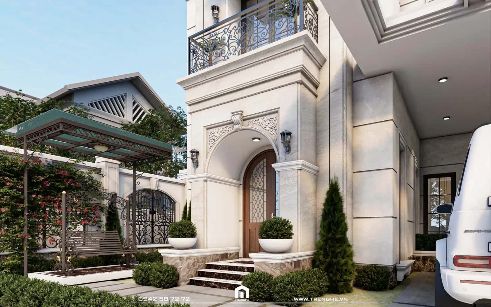 Khuôn viên sân vườn căn biệt thự BA’ Villa