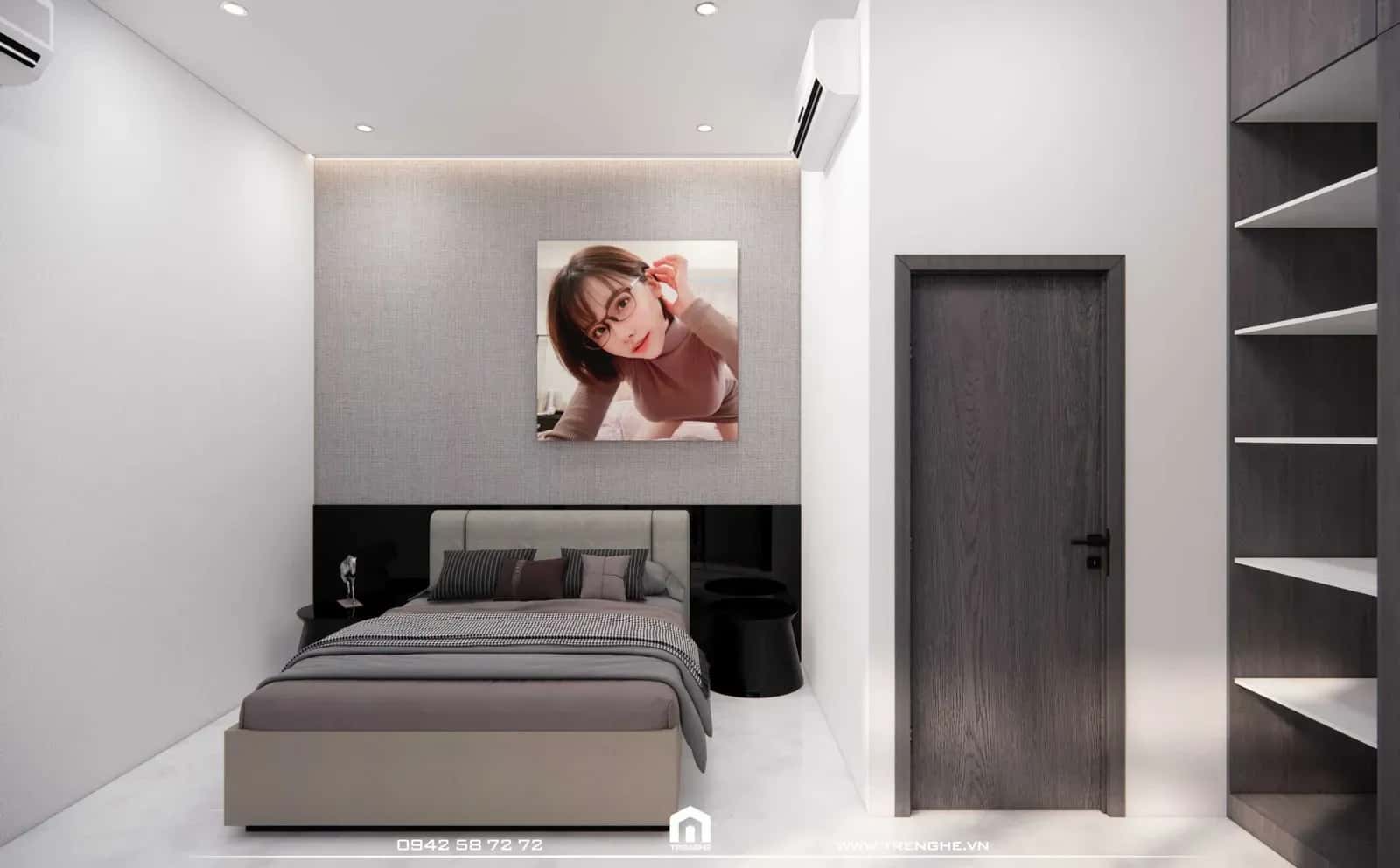 Nội thất cơ bản lắp đặt trong phòng ngủ D’ House
