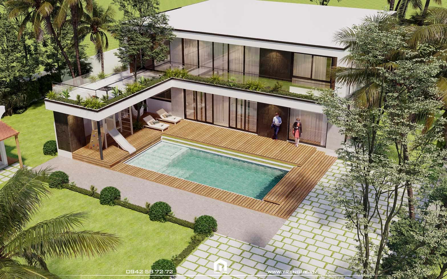 Tre Nghệ thiết kế cảnh quan biệt thự L’ Villa