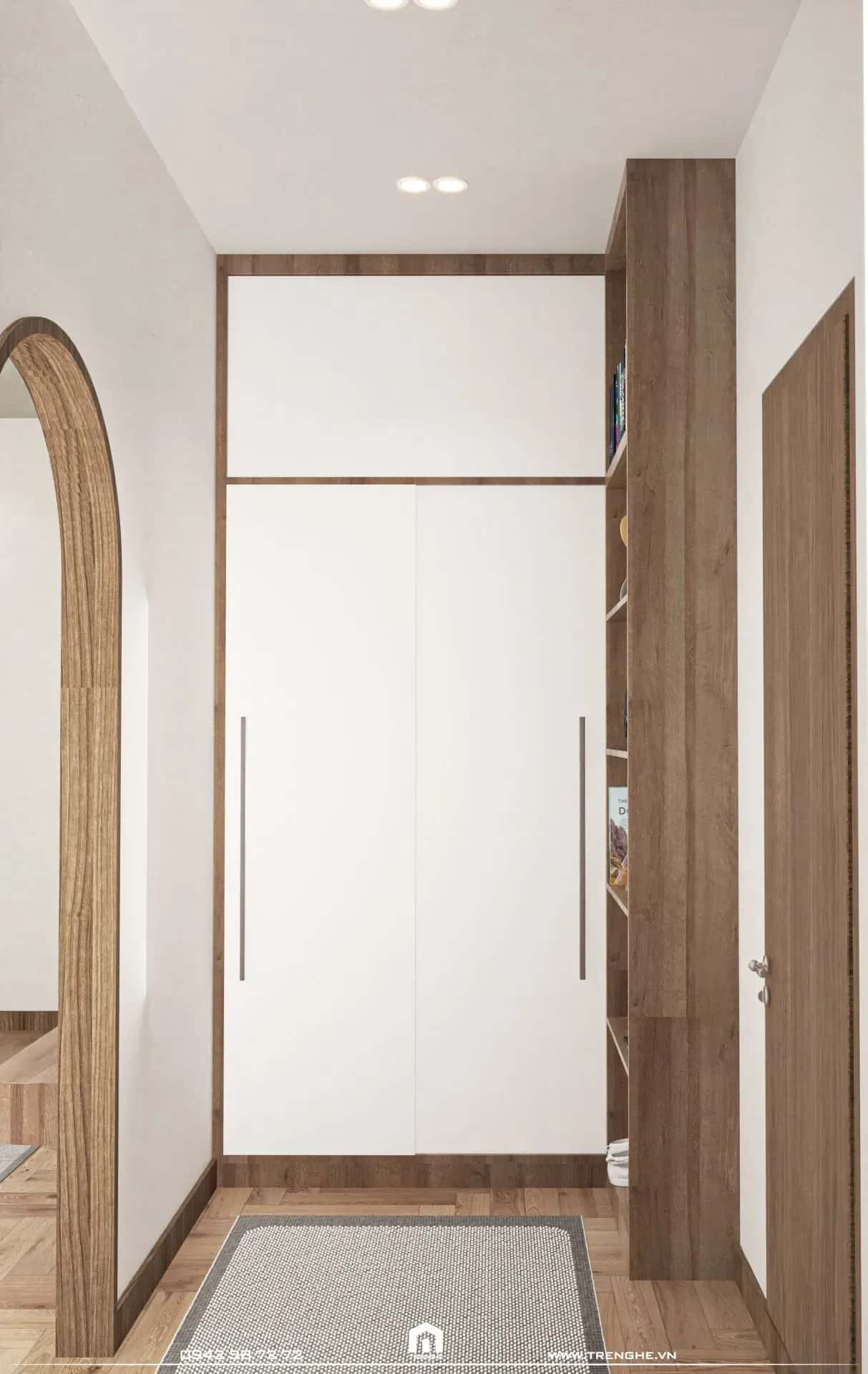 Hệ tủ và khu vực thay quần áo tại L’ House Hòa Long