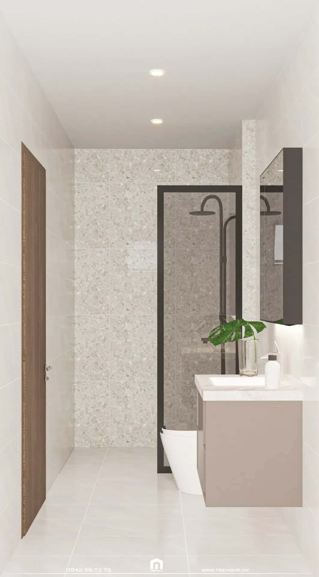 Nhà vệ sinh sạch sẽ và tinh tế tại L’ House