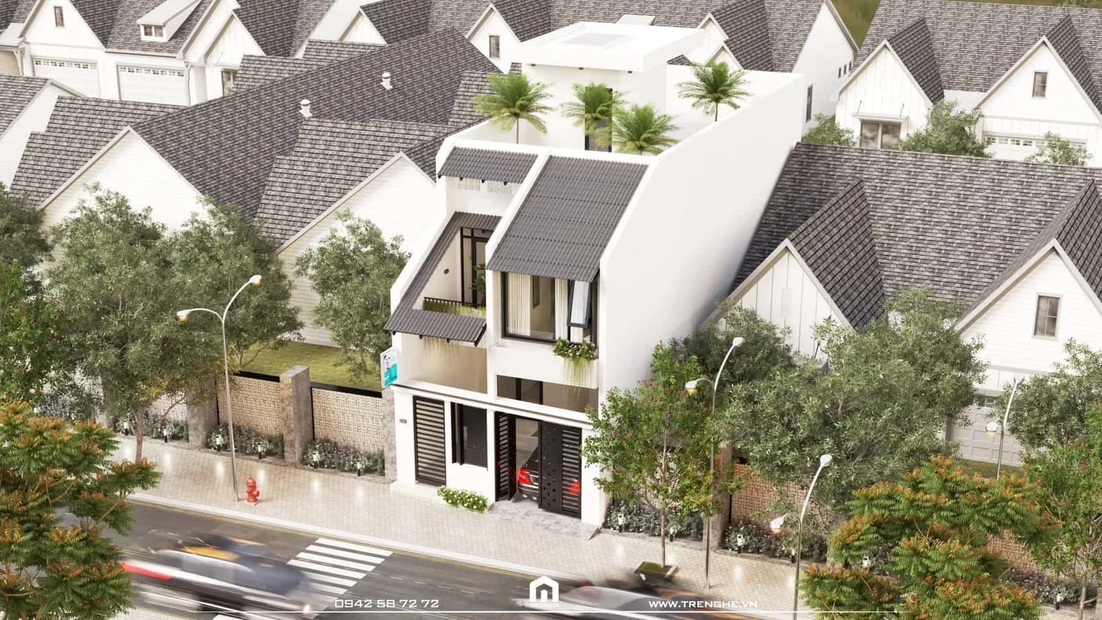 Phối cảnh nhà phố L’ House Hòa Long