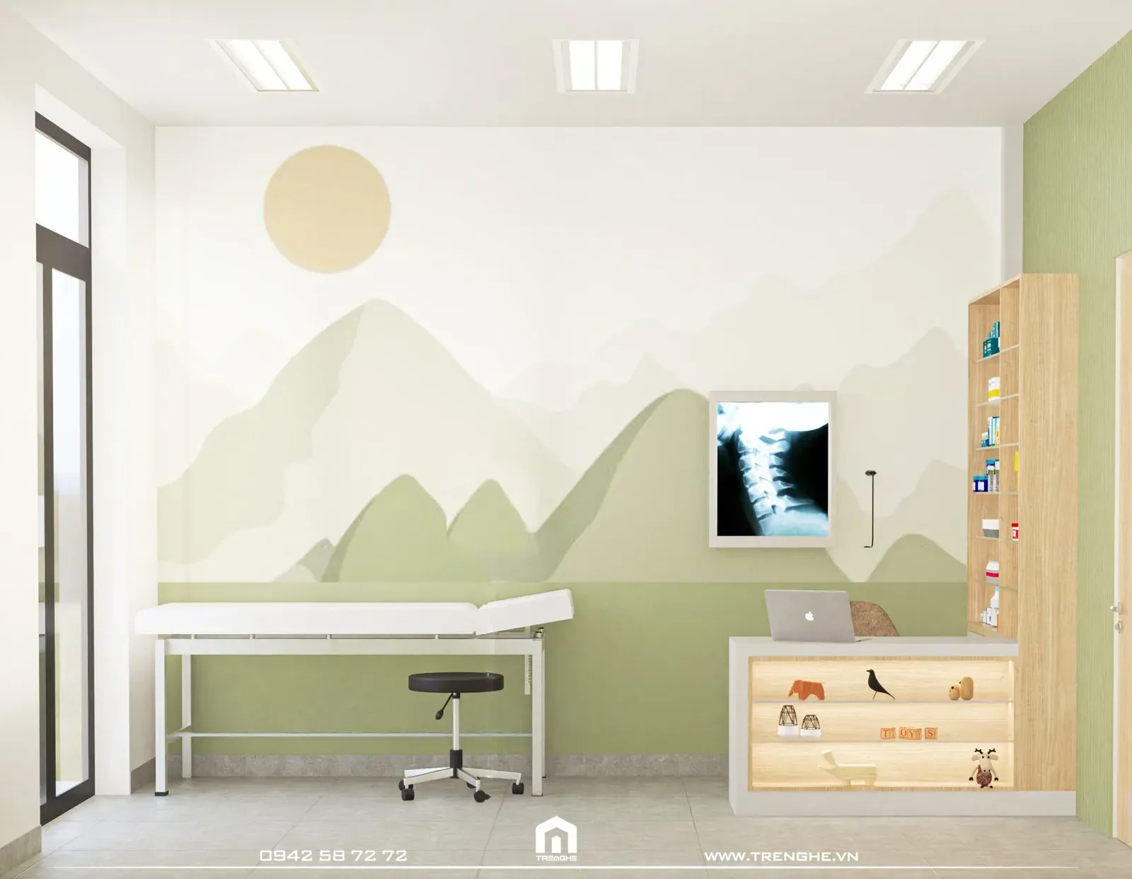 Tre Nghệ chọn màu xanh ngọc cho phòng khám L’ House