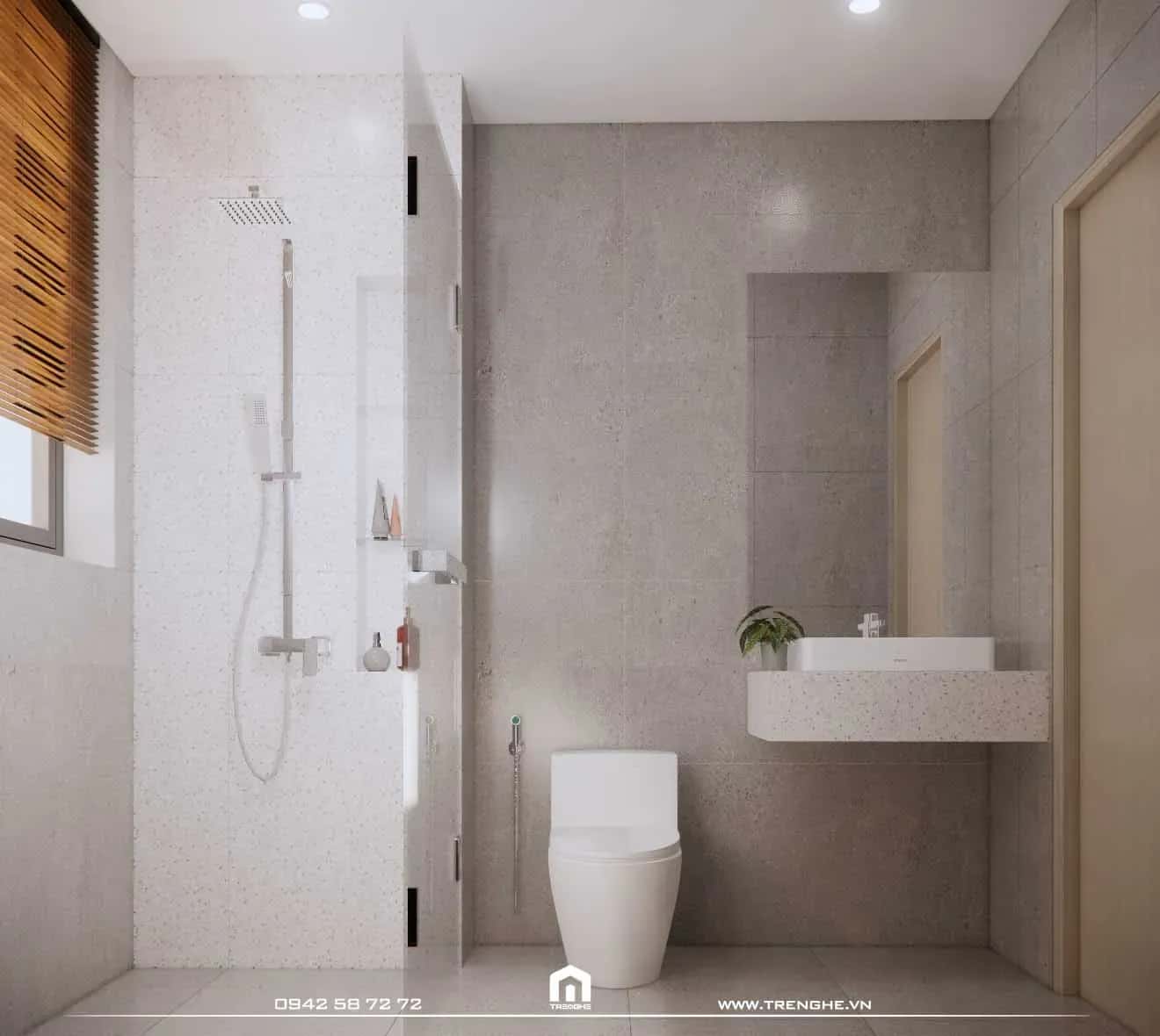 Nhà vệ sinh với đầy đủ các tiện ích cơ bản