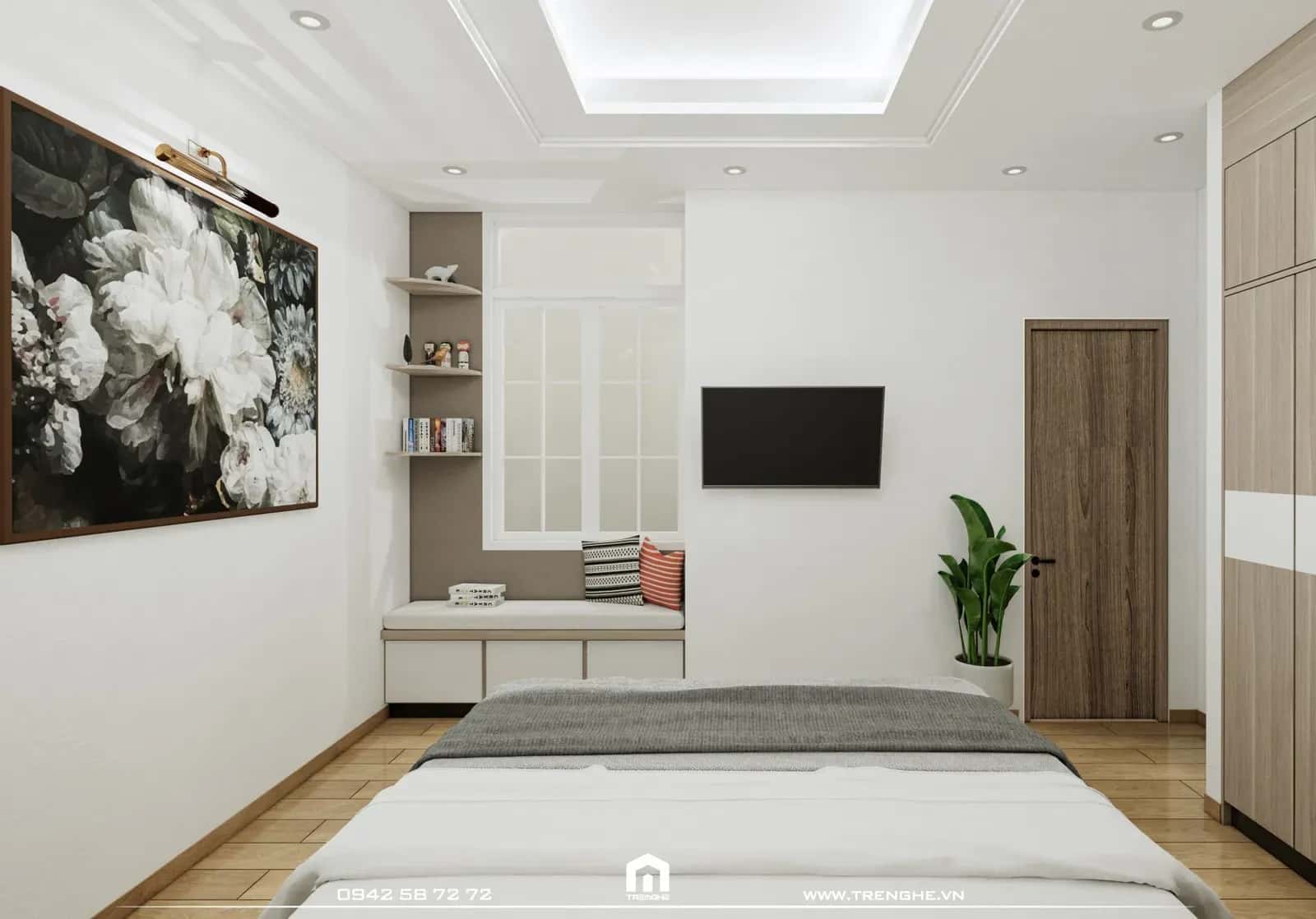 Khu vực đọc sách được thiết kế để đáp ứng nhu cầu cá nhân của gia chủ
