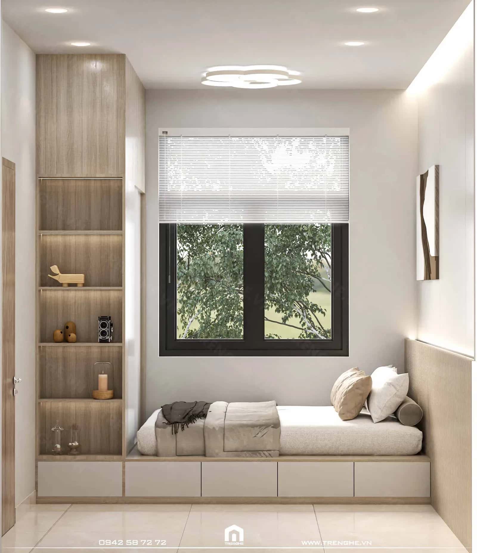 Tre Nghệ lắp đặt giường ngủ kết hợp tủ để tối ưu không gian lưu trữ