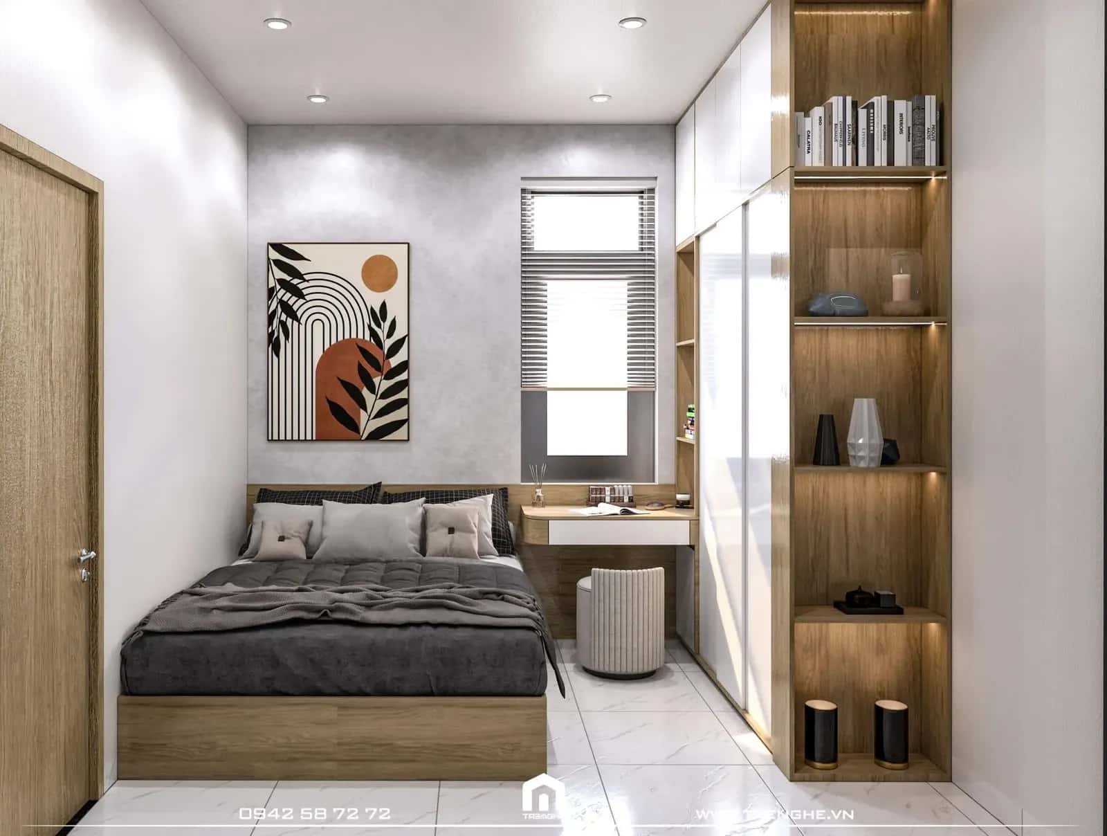 Nội thất phòng ngủ master nhà phố TA’ House