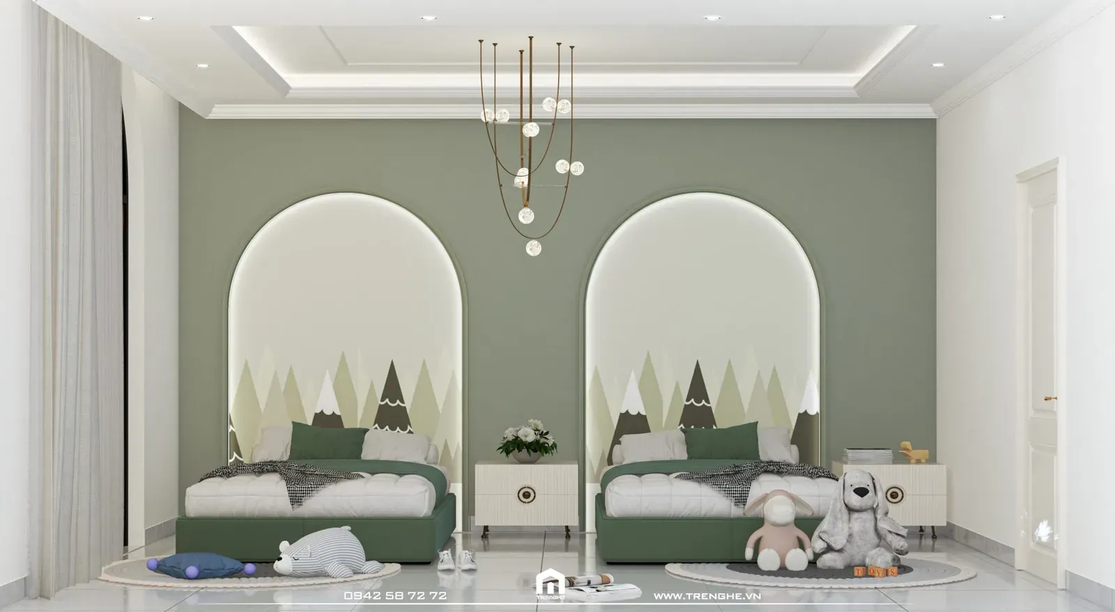 Phòng ngủ cho bé tại biệt thự H’ Villa Châu Đức