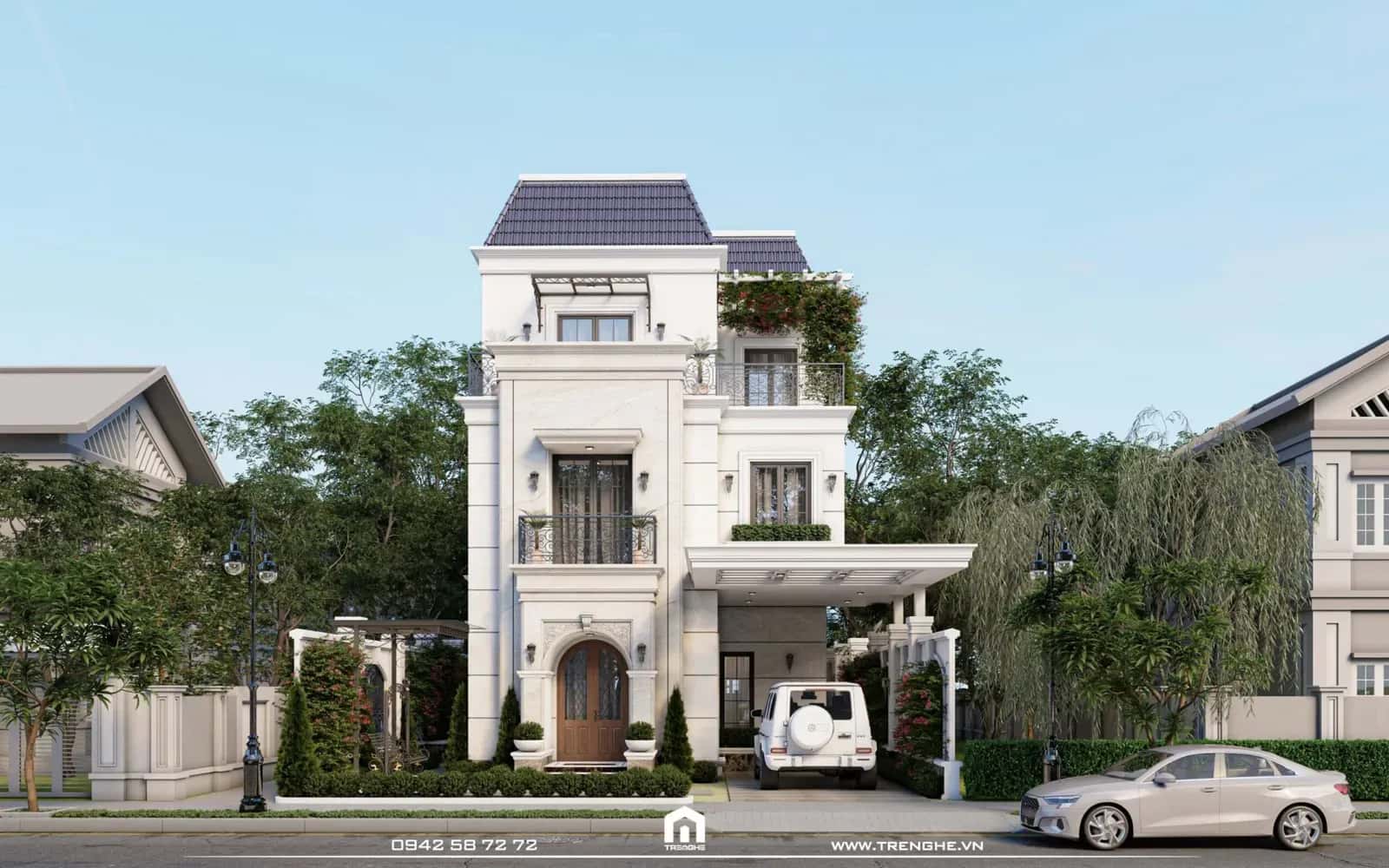 Biệt thự 3 tầng Tân Cổ Điển