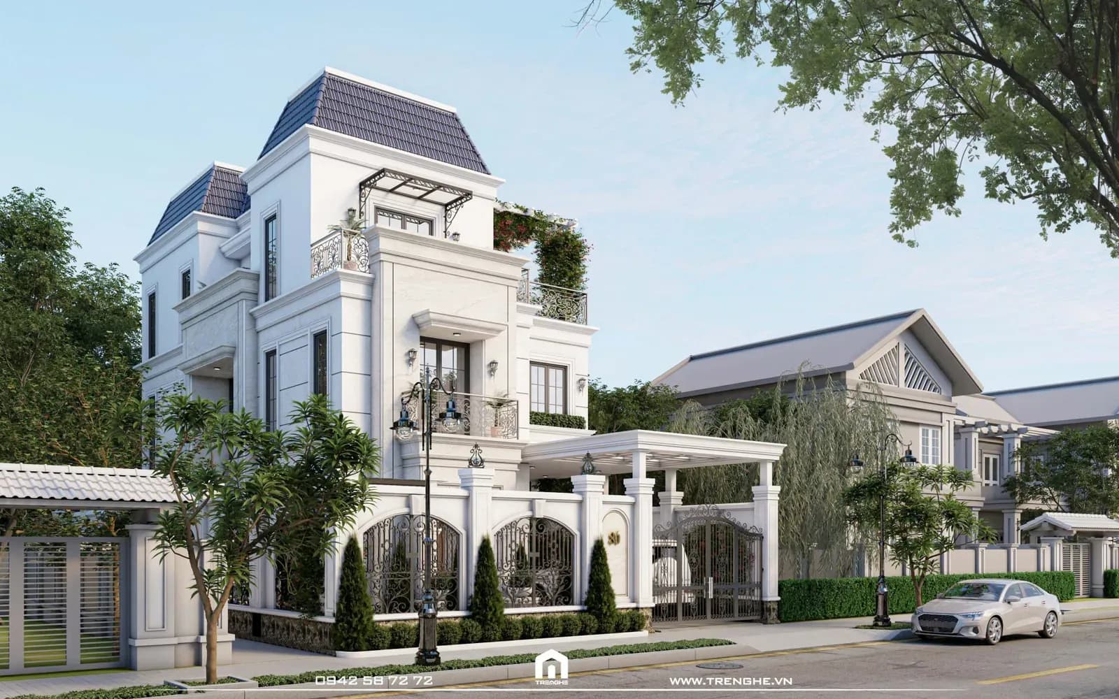 Phối cảnh căn biệt thự BA’ Villa phong cách Địa Trung Hải