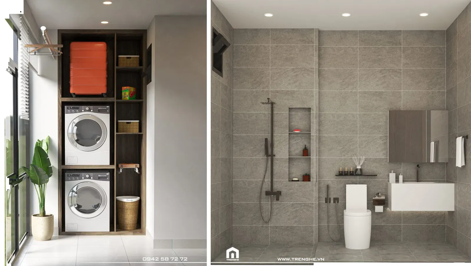 Phòng giặt đồ và nhà vệ sinh của K’ House