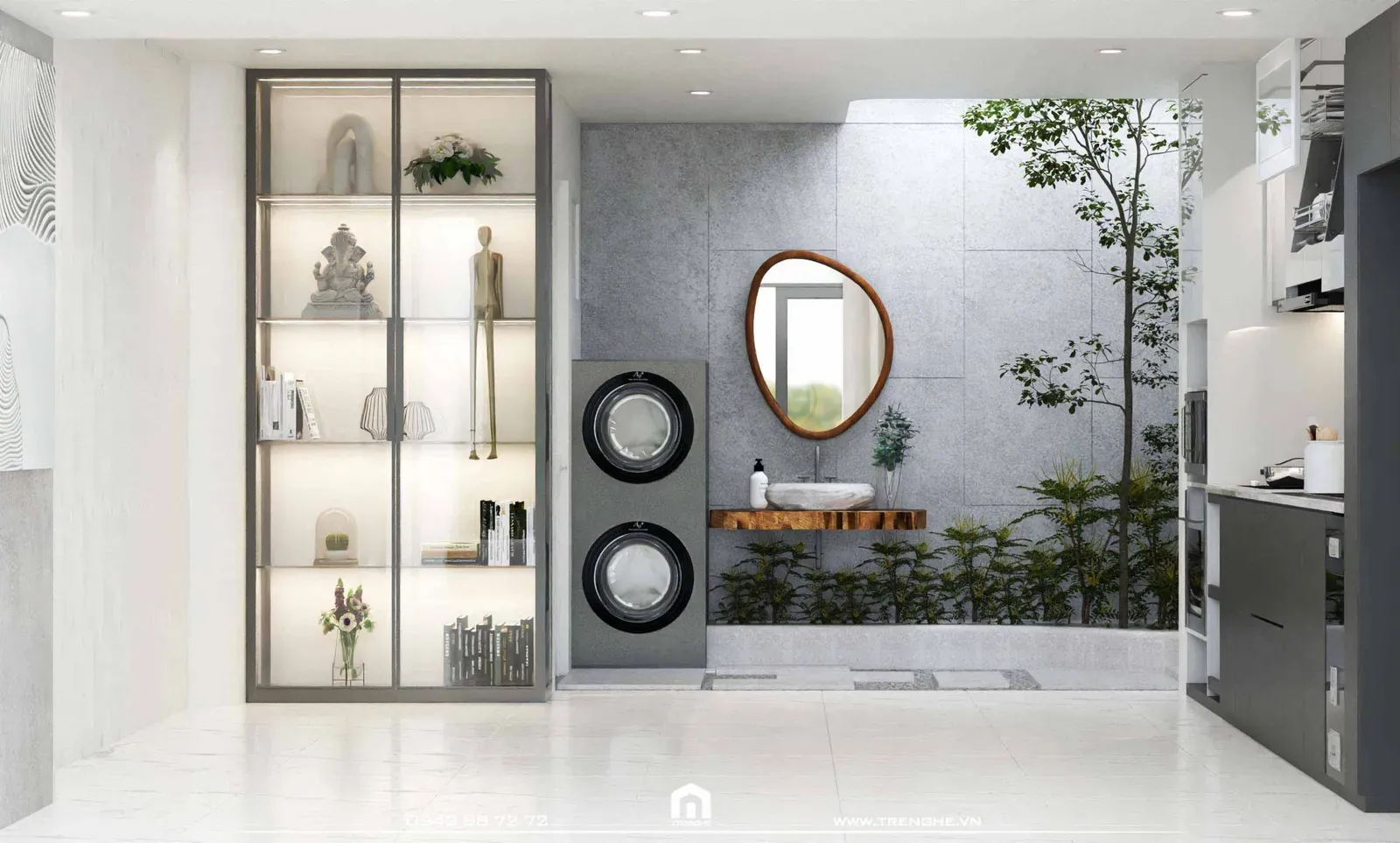 Giếng trời mở rộng tầm nhìn cho các tầng