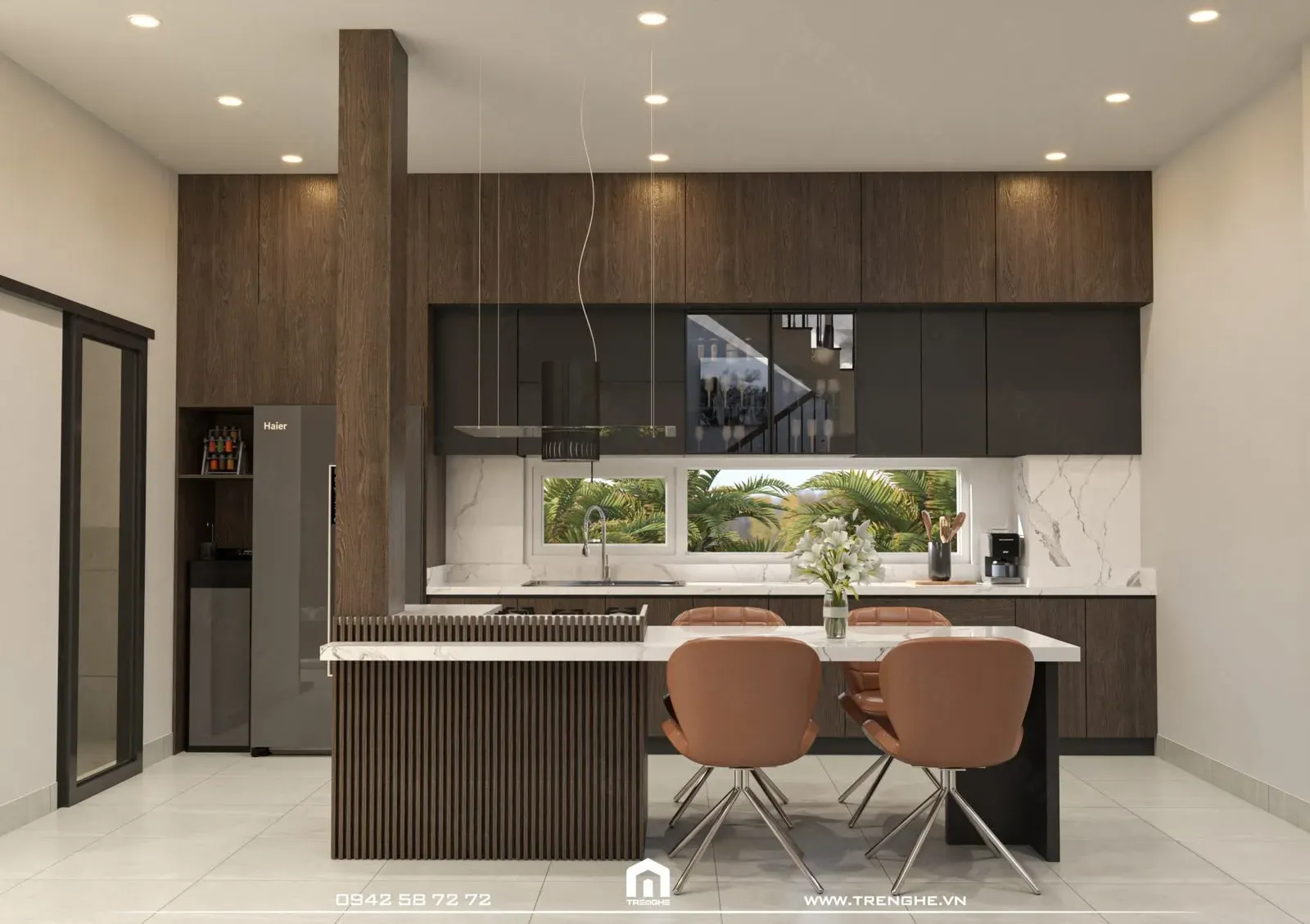 K’ House – Nhà phố góc 2 mặt tiền mang phong cách hiện đại đậm đà hương vị quê hương của người con xa xứ Canada, ảnh 4