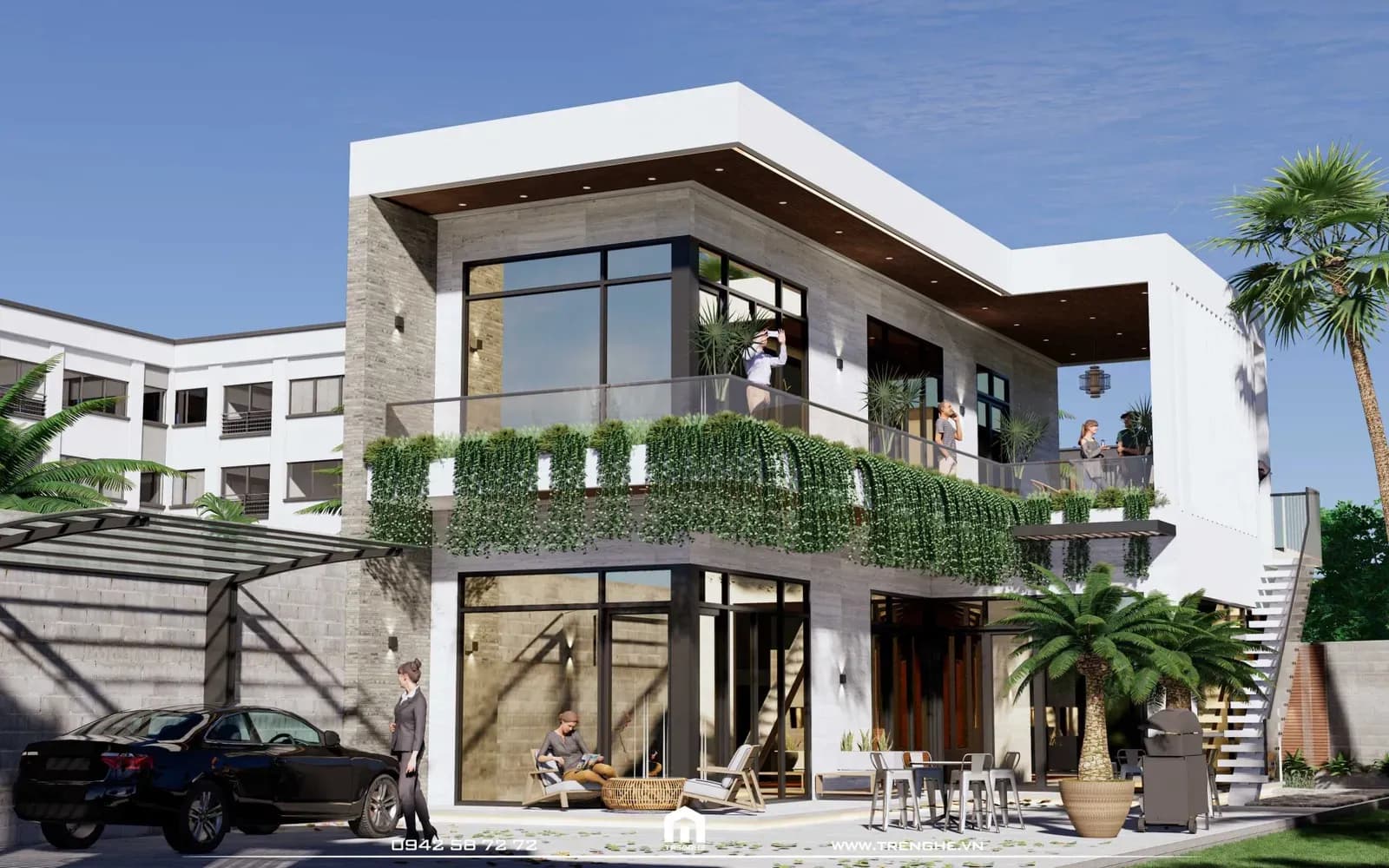 Đường nét ngôi nhà phố D’ House vuông vức đầy khỏe khoắn