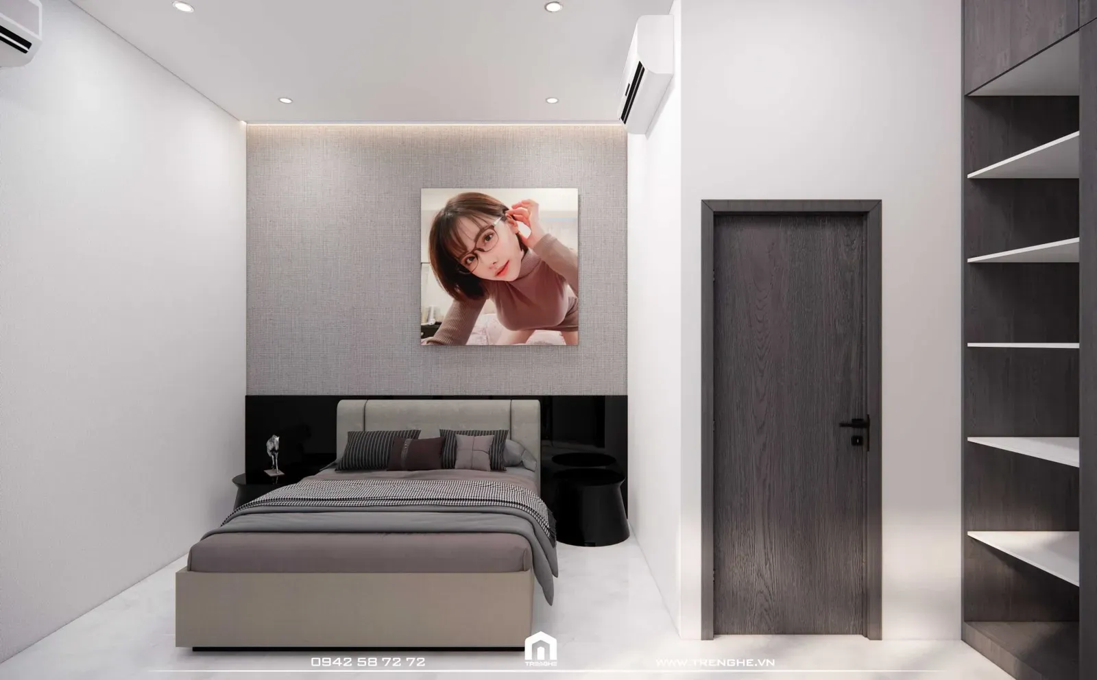 Nội thất cơ bản lắp đặt trong phòng ngủ D’ House