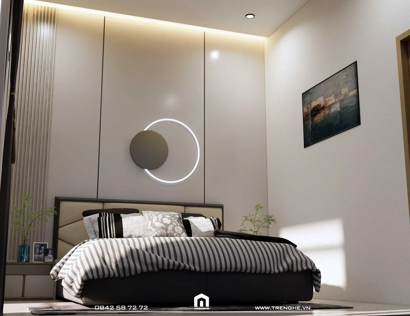 Tre Nghệ thiết kế một chiếc giường ấm cúng cho phòng ngủ D’ House