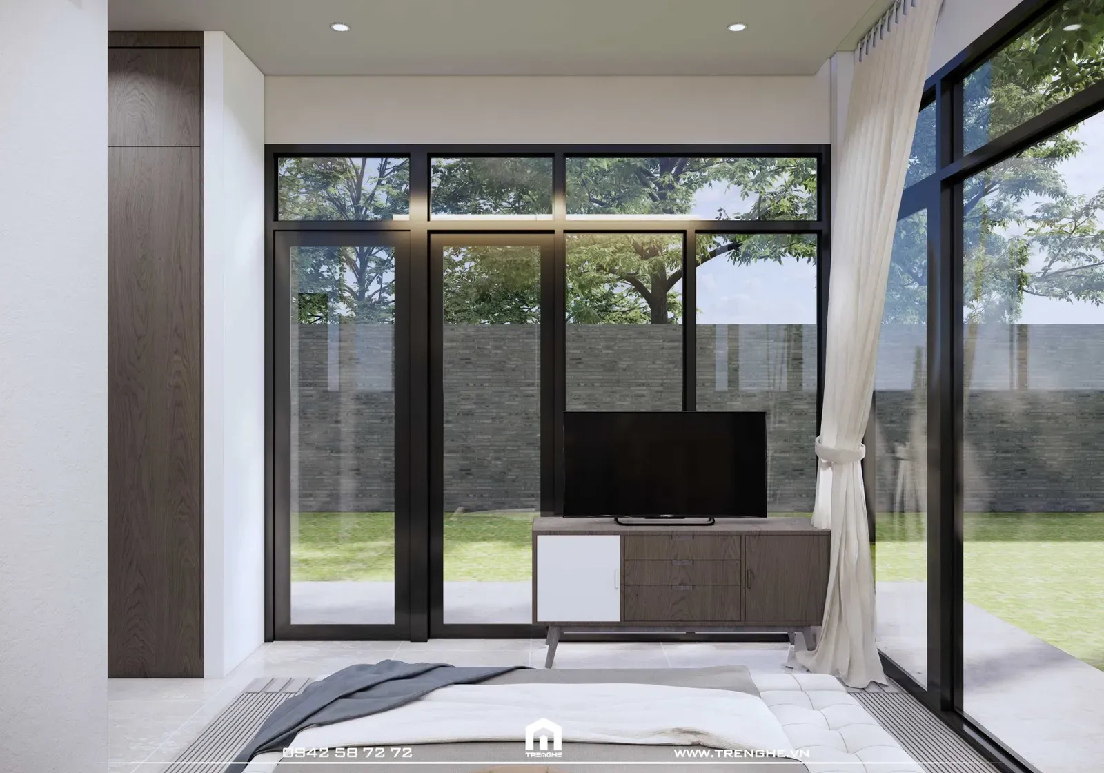 Không gian ấm áp tại phòng ngủ nhà phố D’ House