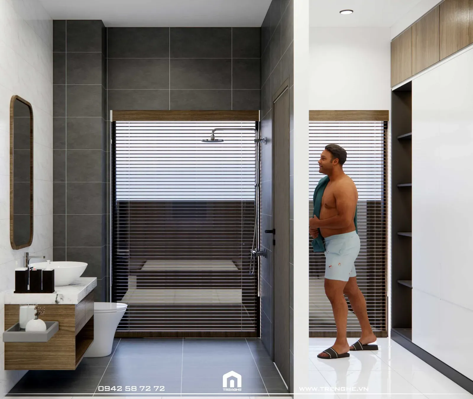 Nhà vệ sinh D’ House lắp đặt nội thất cao cấp