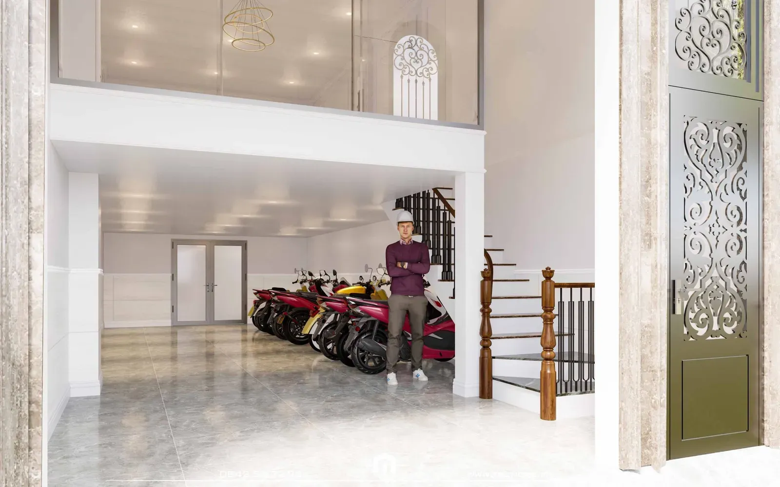 Tre Nghệ bố trí khu vực đỗ ô tô tại tầng trệt H’ House
