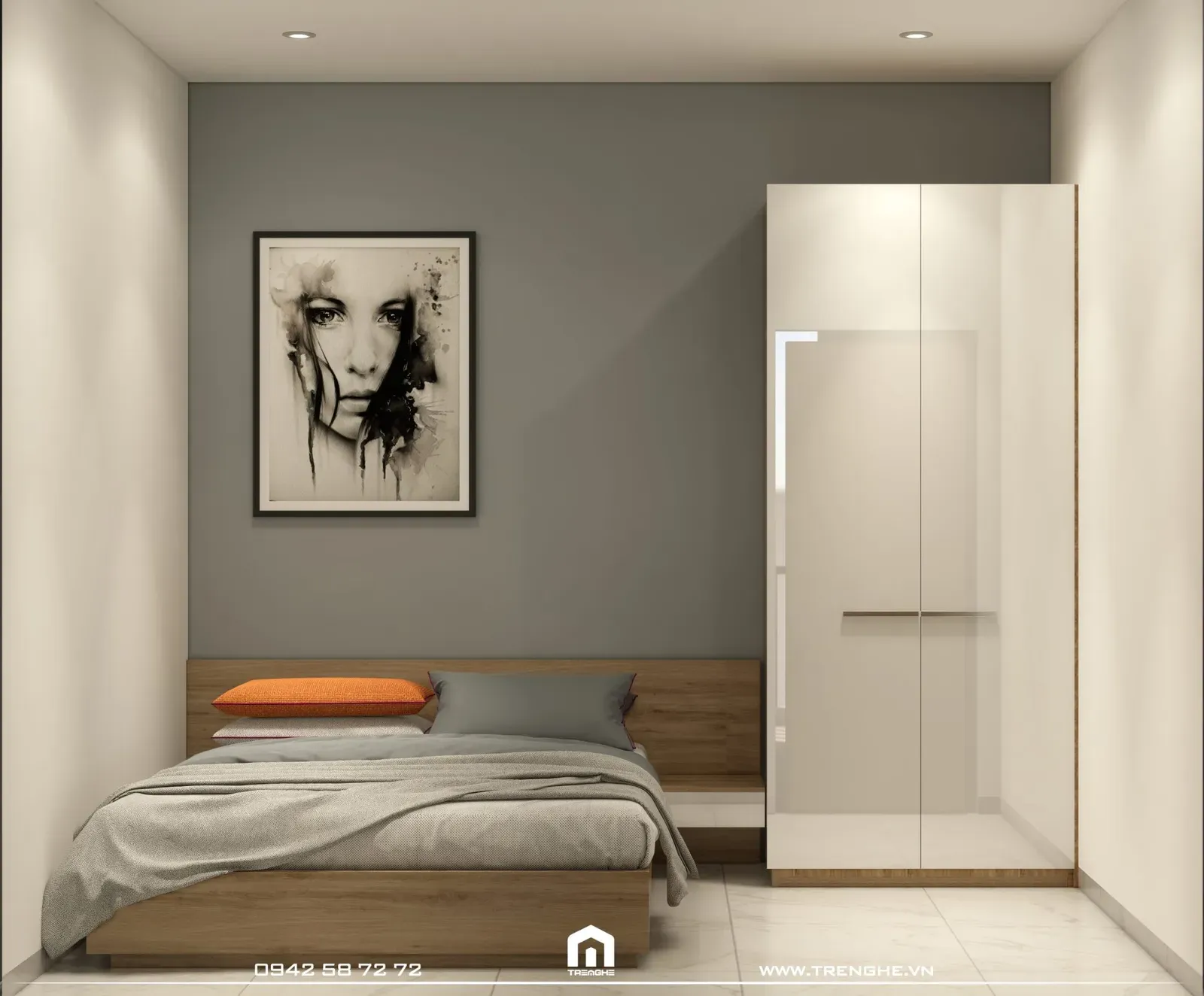 Không gian phòng ngủ H’ House được Tre Nghệ thiết kế