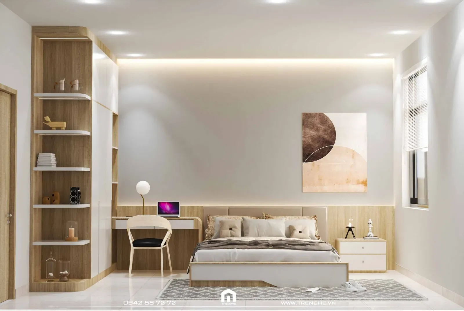 Hệ thống nội thất tại phòng ngủ dự phòng L’ House