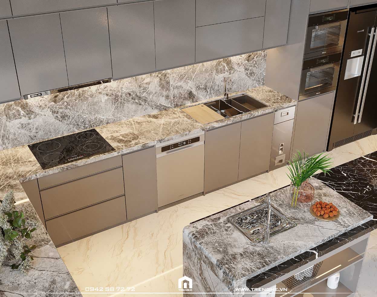 Hệ thống nội thất cao cấp tại gian bếp L’ Villa