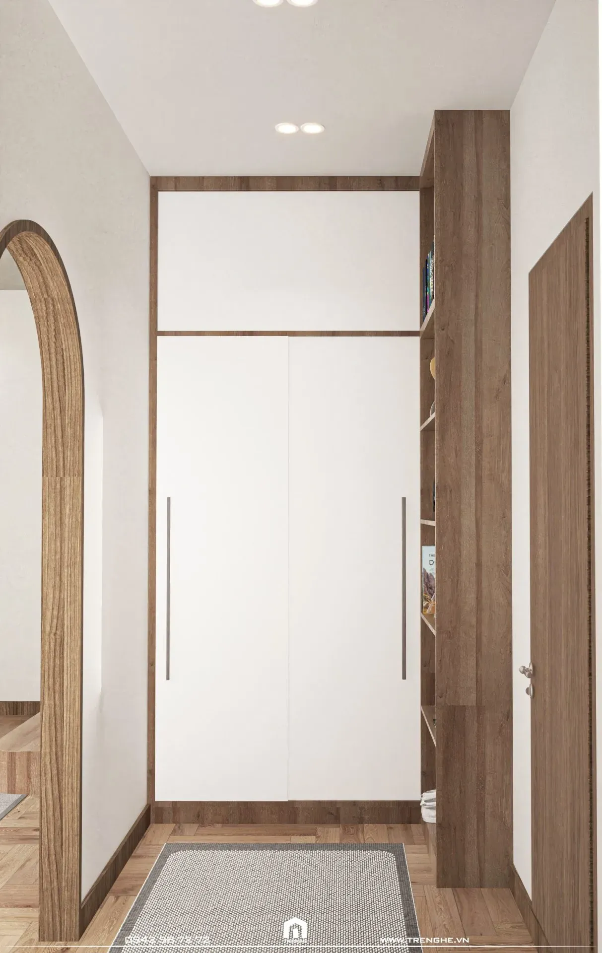 Hệ tủ và khu vực thay quần áo tại L’ House Hòa Long