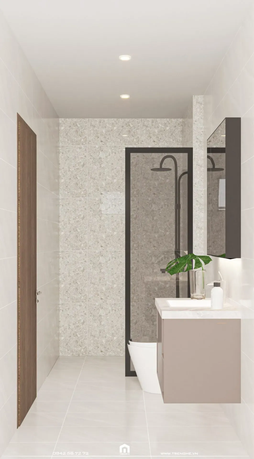 Nhà vệ sinh sạch sẽ và tinh tế tại L’ House