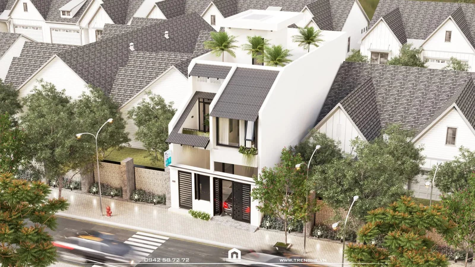 Phối cảnh nhà phố L’ House Hòa Long