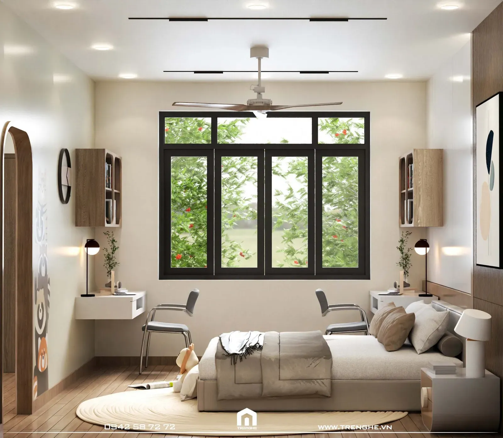 Phòng ngủ cho hai bé tại nhà phố H’ House