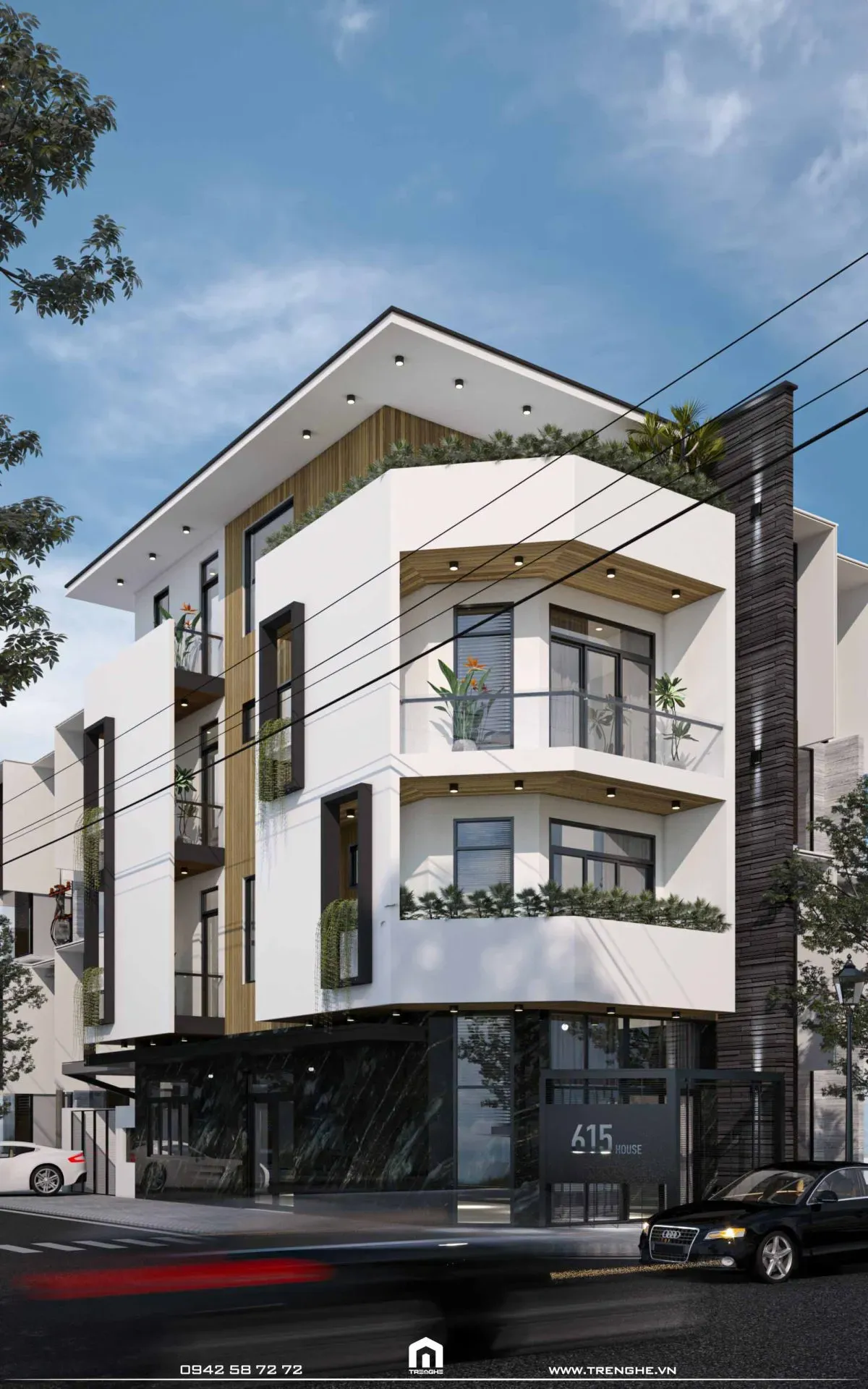 Phối cảnh dự án nhà phố H’ House hiện đại