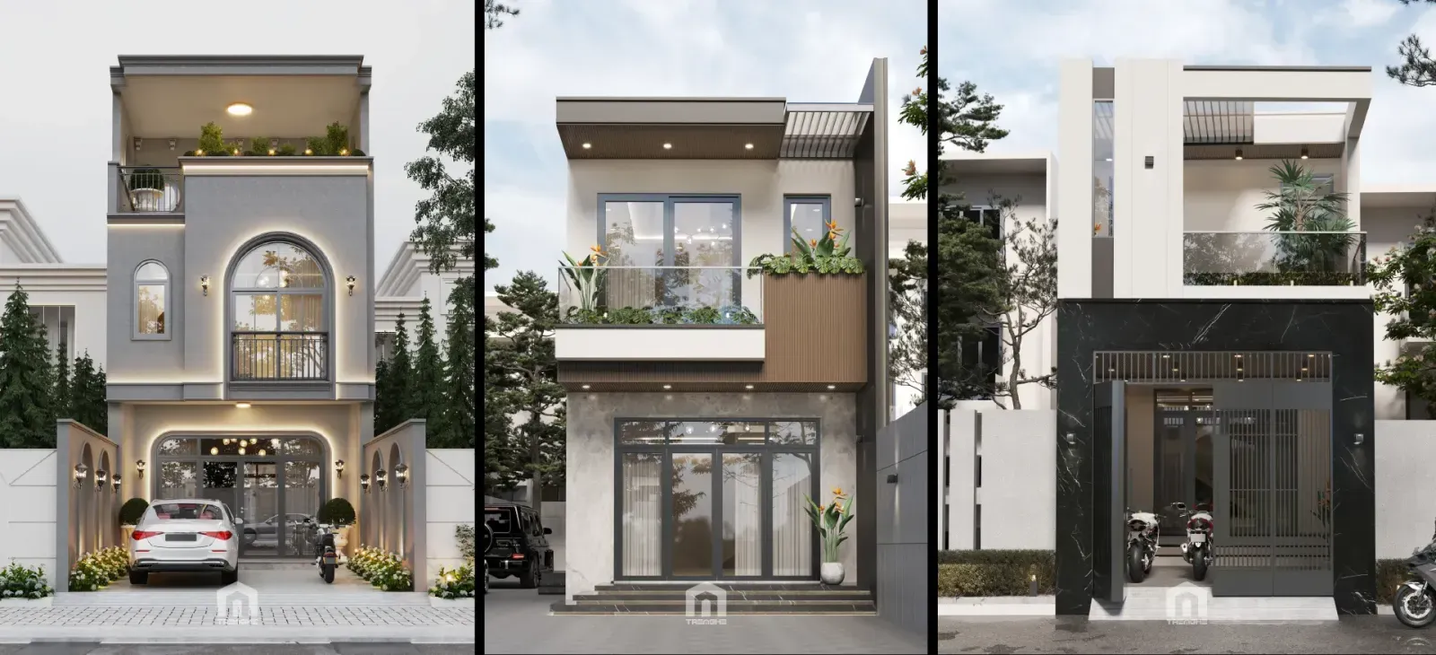 Thiết kế thi công nhà phố hiện đại