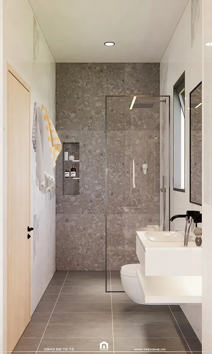 Bồn vệ sinh cao cấp thiết kế treo tường tại N’ House