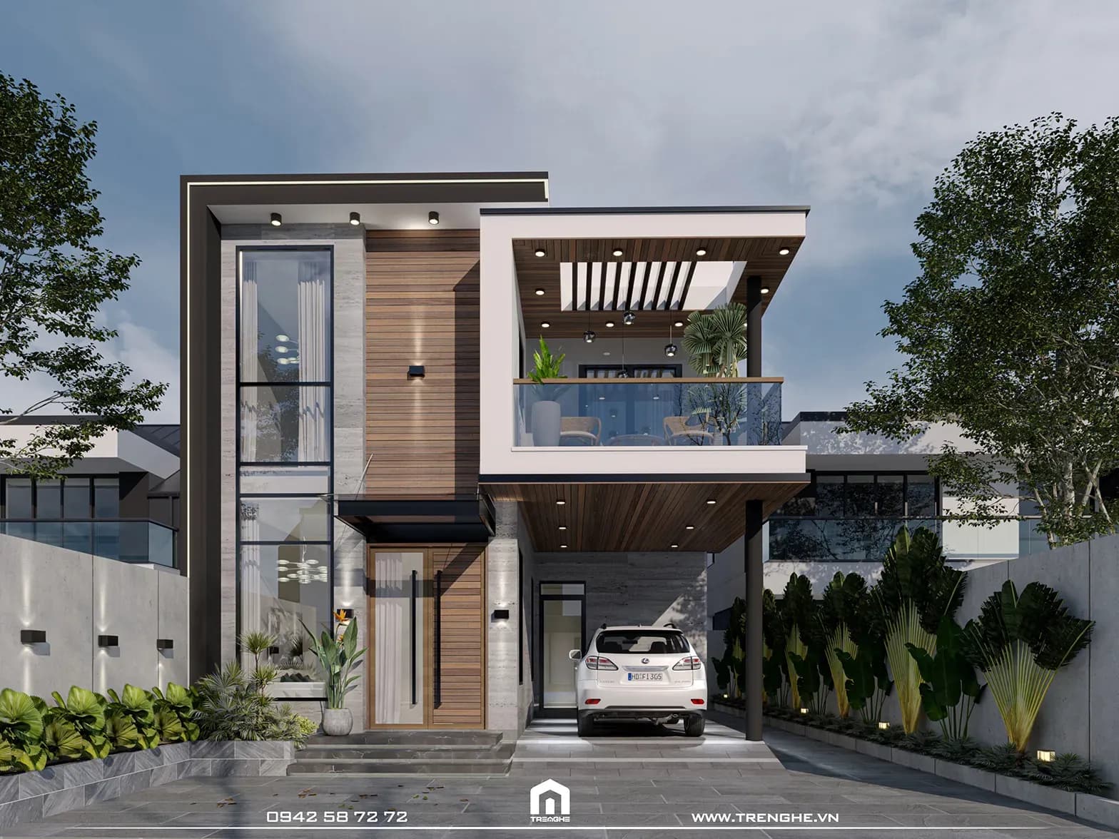 Mặt tiền nhà phố N’ House tràn ngập ánh sáng tự nhiên
