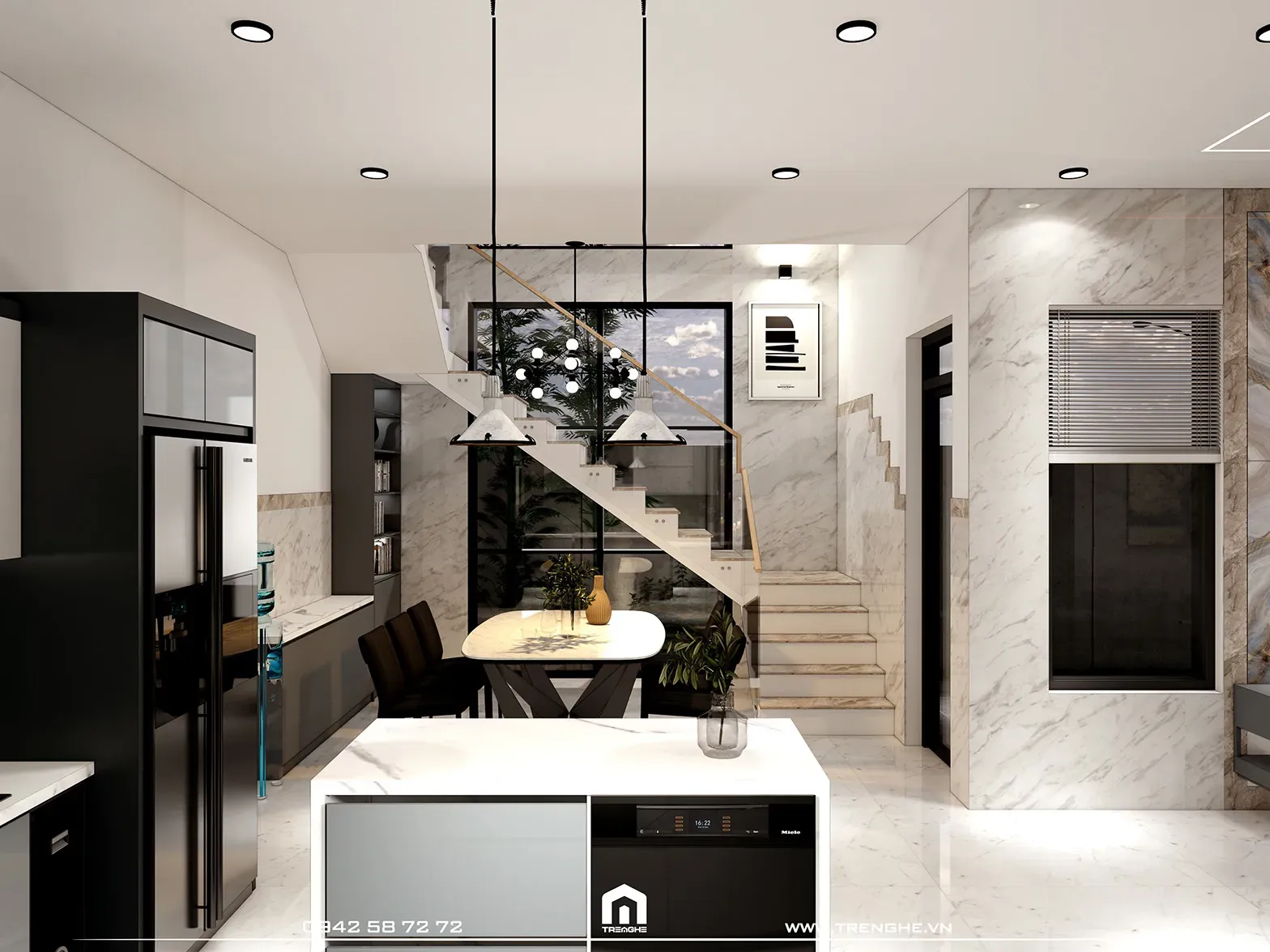 Hệ thống nội thất cao cấp được lắp đặt trong gian bếp N’ House