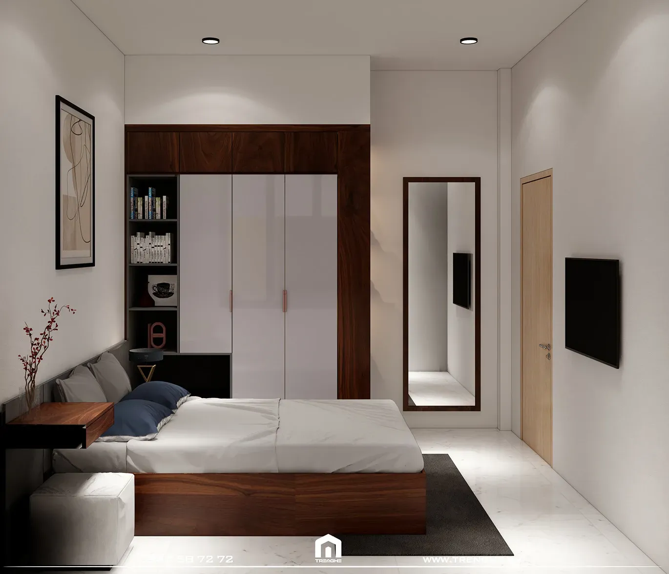 Tre Nghệ tối giản hóa hệ thống nội thất phòng ngủ N’ House