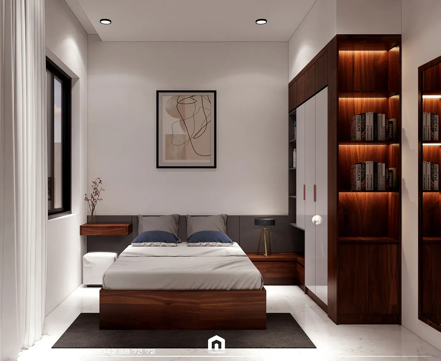 Mỗi phòng ngủ tại N’ House sở hữu cửa số lớn giúp đón nắng và gió