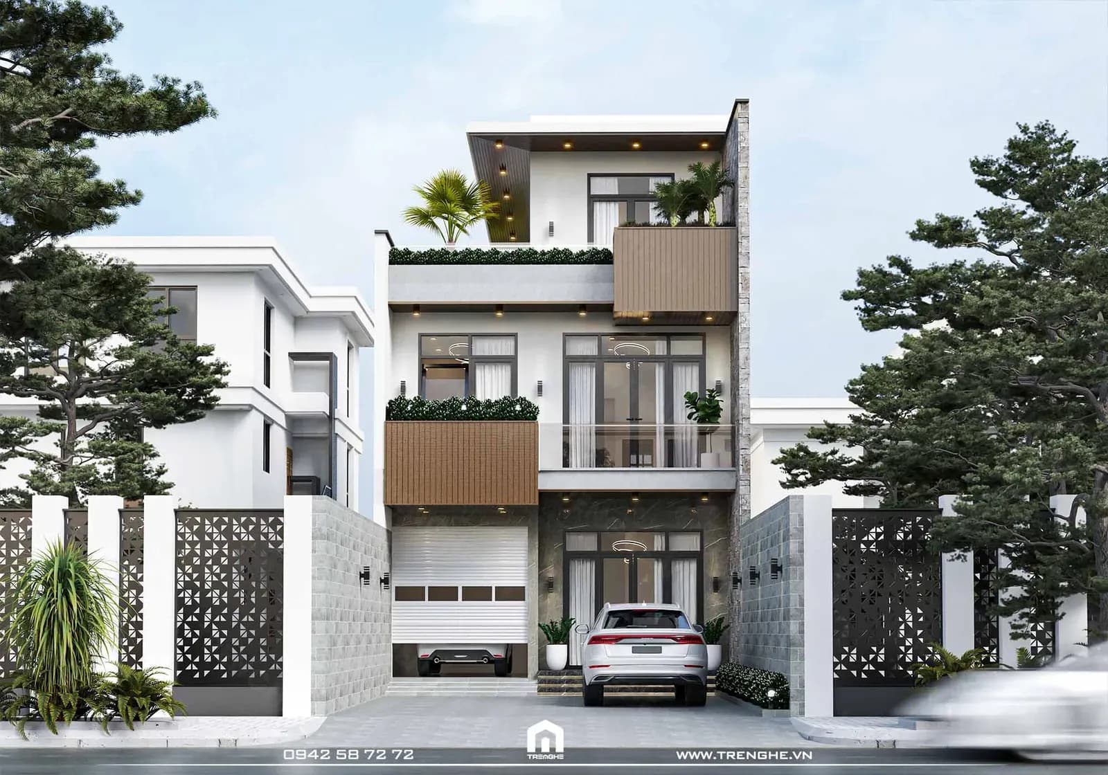 Phối cảnh nhà phố T’ House Vũng Tàu với thiết kế hiện đại