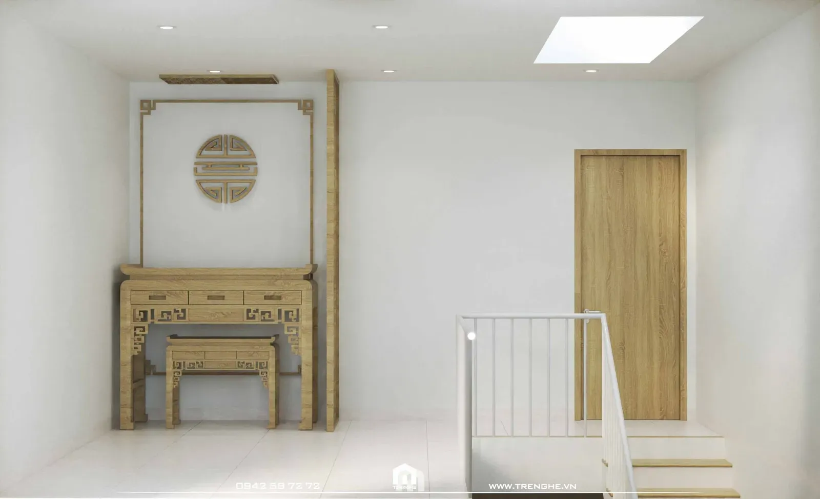 Khu vực phòng thờ tại nhà phố T’ House