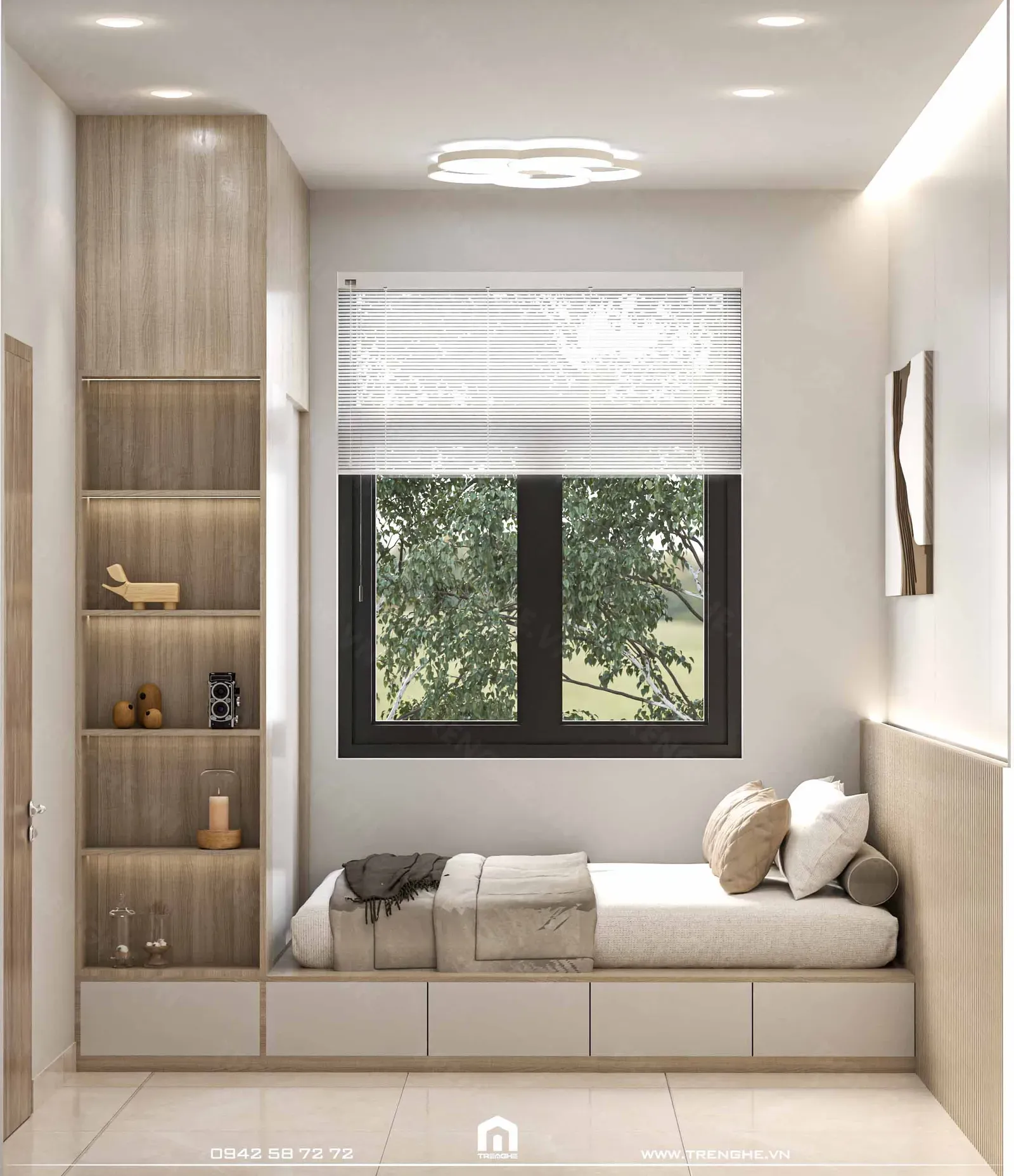 Tre Nghệ lắp đặt giường ngủ kết hợp tủ để tối ưu không gian lưu trữ