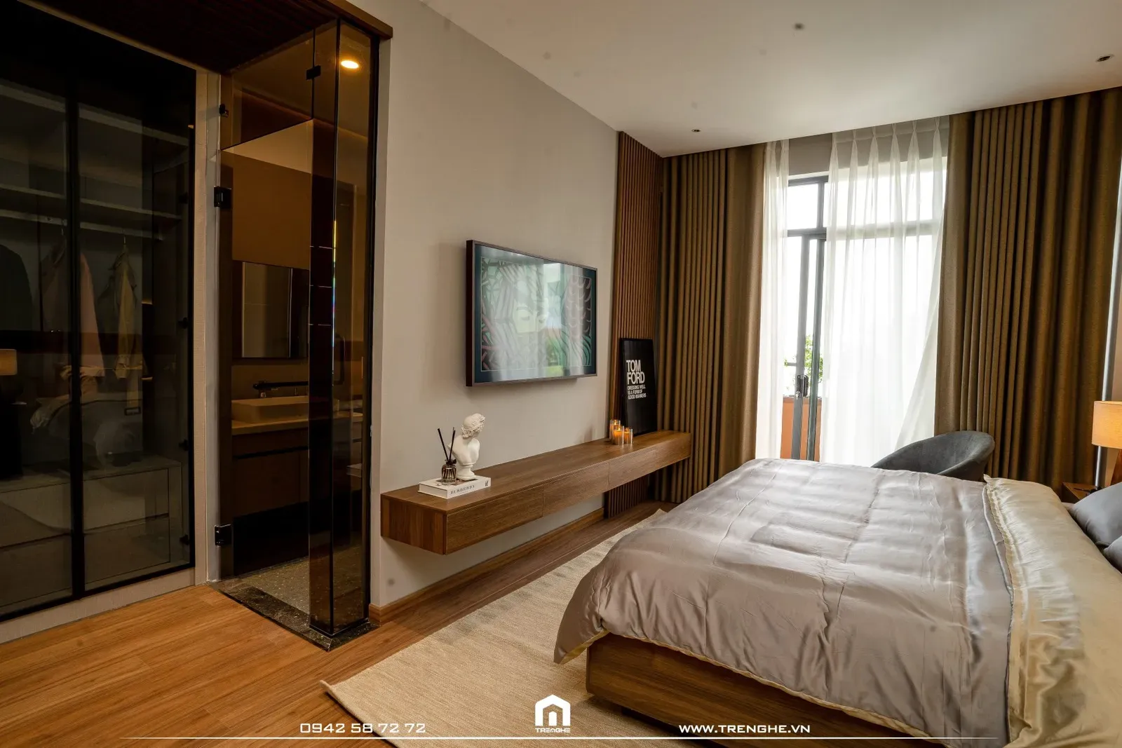 Tre Nghệ bố trí hệ thống trang thiết bị hiện đại tại phòng ngủ master V’ House