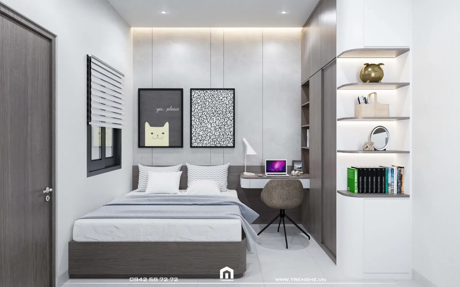 V’ House | Không gian tiện nghi tràn ngập nhựa sống tại nhà phố 3 tầng