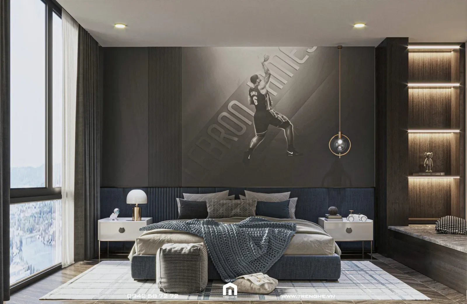 Phòng ngủ C’ Villa thể hiện rõ phong cách cá nhân của gia chủ