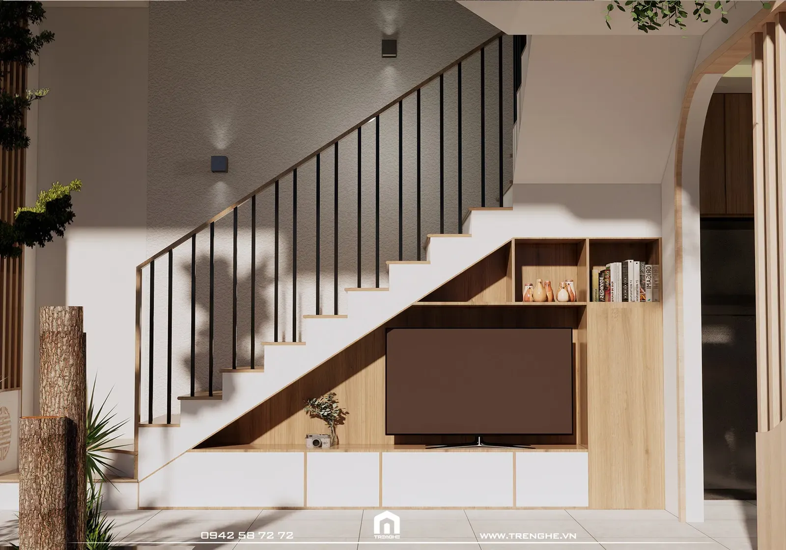 20 mẫu thiết kế cầu thang nhà ống đẹp tối ưu không gian
