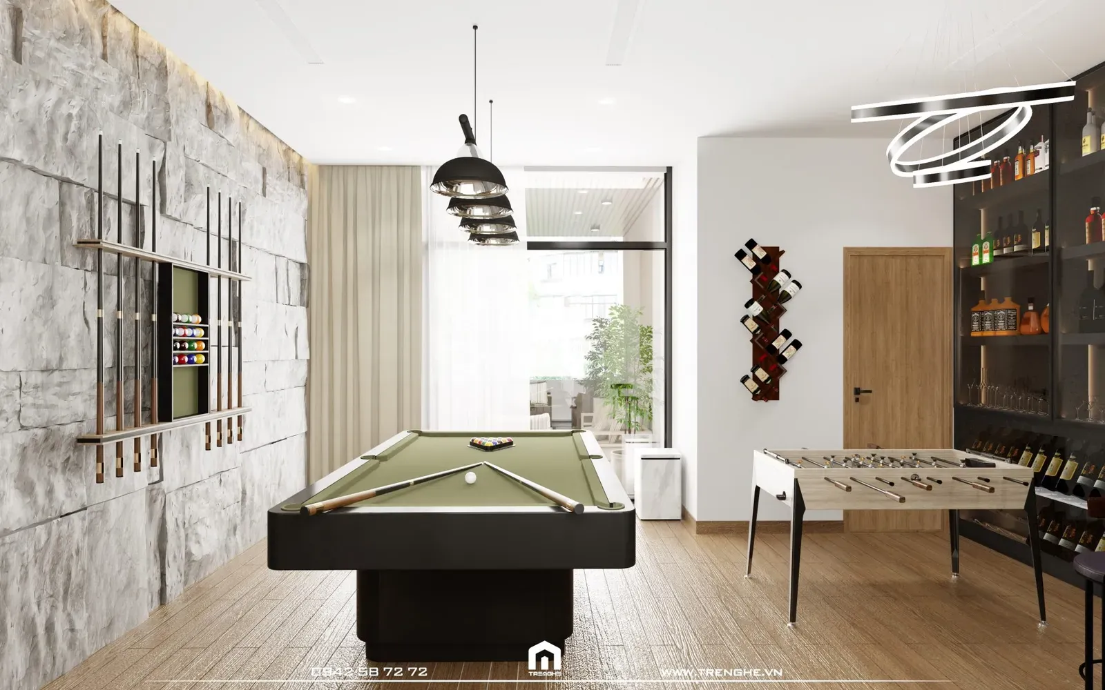 Tre Nghệ bố trí bàn bi lắc giải trí tại V’ House