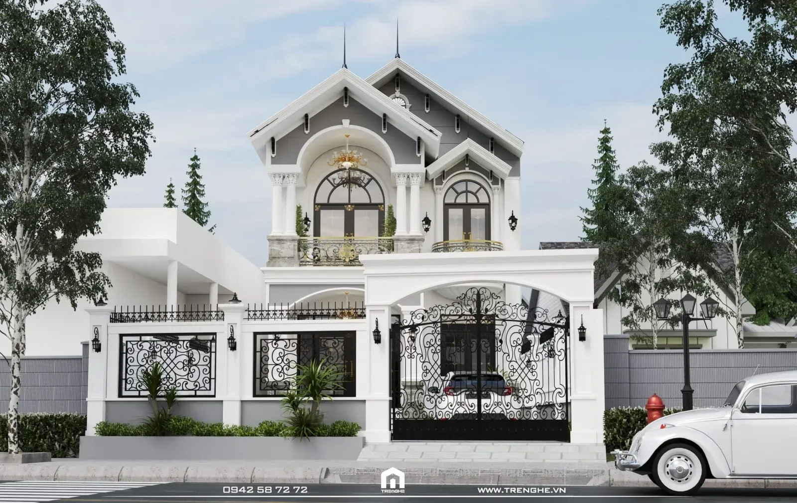 Biệt thự 2 tầng Tân Cổ Điển