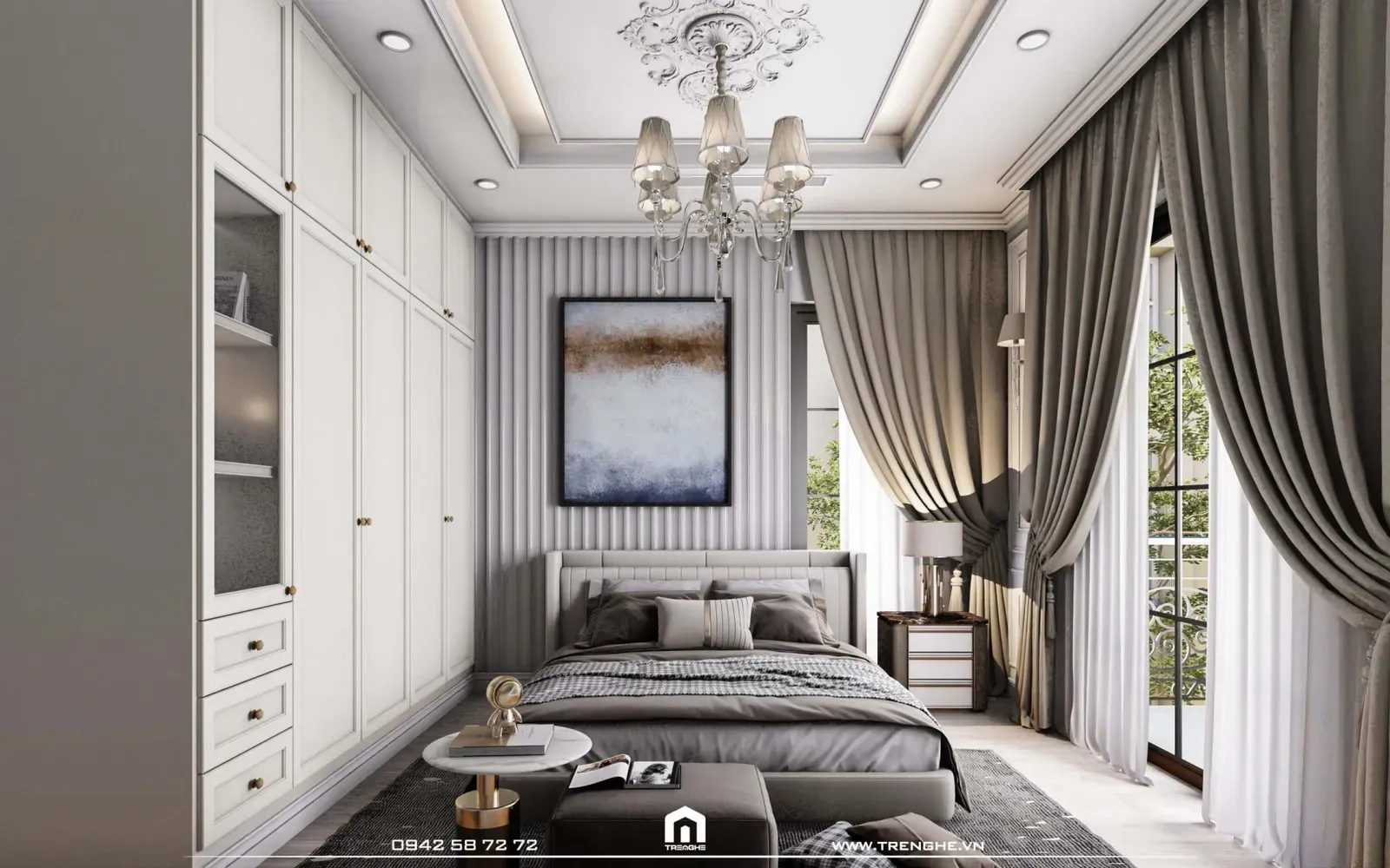 Phòng ngủ phụ phong cách Địa Trung Hải